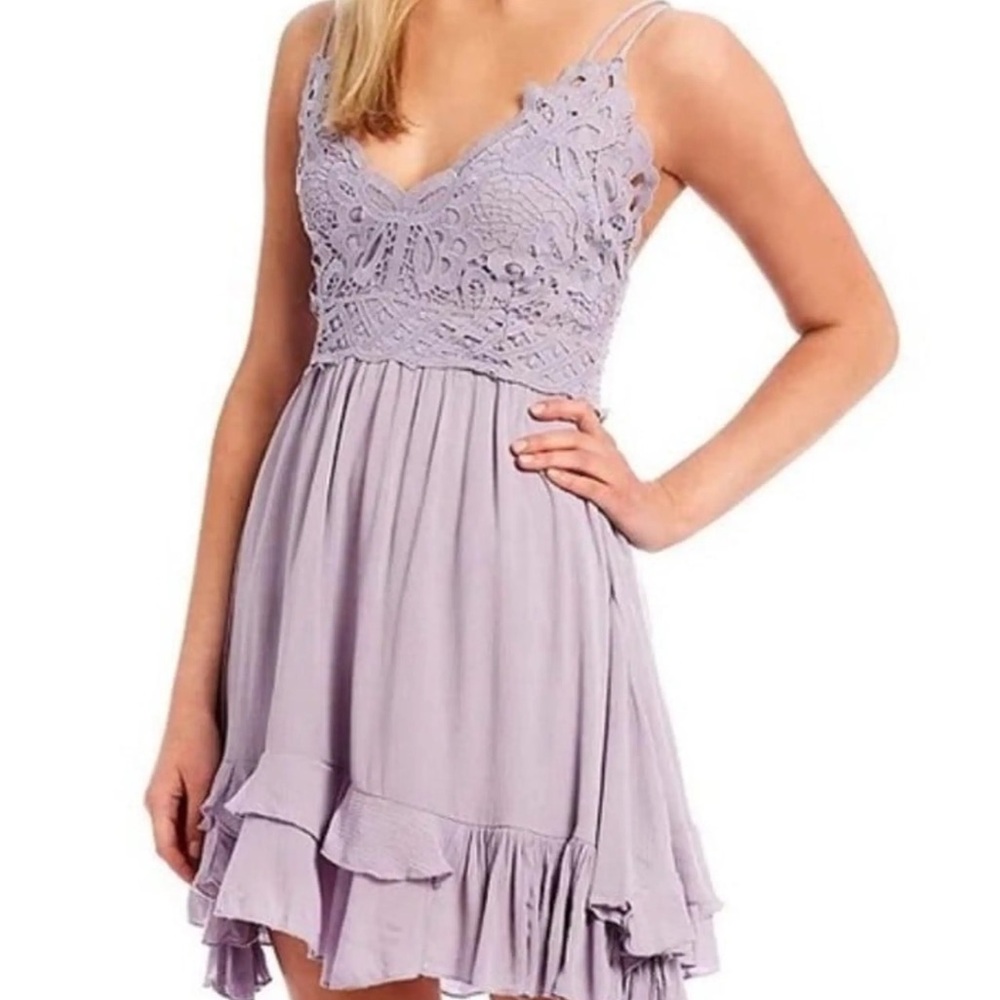 Free people Elegant Lavender Lace Dress